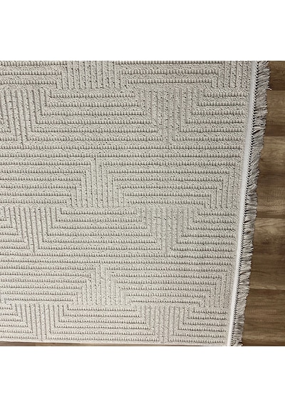 Hoom Rugs Vega S5511a Krem Bej Hav Toz Vermez Hasır Dokuma Modern Makina Halısı Krem
