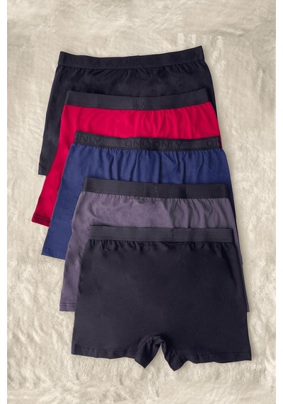 5'li Fırsat Ürünü Erkek %100 Pamuk Lastik Bel Boxer 001