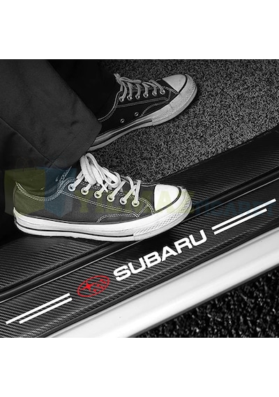 Subaru Arma Karbon Kapı Eşiği Koruma Araba Oto Sticker 4 Parça