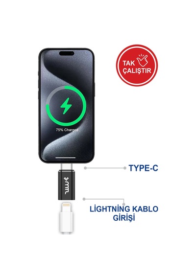 Lightning To Type-c Otg Adaptör - Type-c Şarj Dönüştürücü