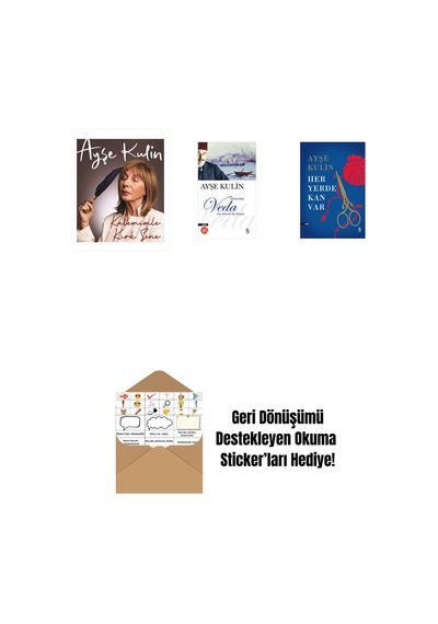 Kalemimle Kırk Sene Ciltli + Veda Midi Boy + Her Yerde Kan Var Ciltli + Okuma Sticker'ları