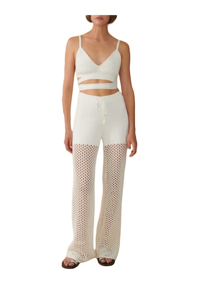 Mısırlı Pantolon Uniseks Beyaz Pantolon - W22s09d130pn Beyaz