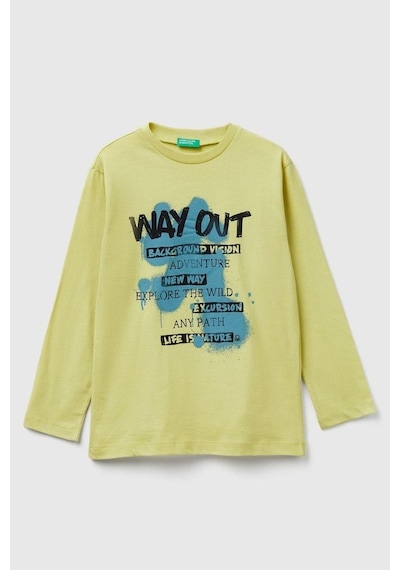 United Colors Of Benetton Erkek Çocuk 3jerc10qo-25k Uzun Kol Tshirt Sarı-2146 SARI