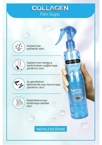 Jenerik Kolajen Çift Fazlı Kondisyoner Fön Suyu 400 Ml - Mrfs