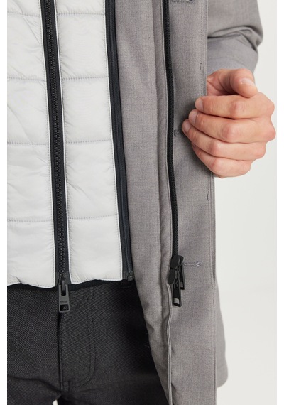 AC&Co / Altınyıldız Classics Erkek Grı Standart Fit Normal Kesim Gömlek Yaka Yan Cepli Kaban Gri AC&Co / Altınyıldız Classics Erkek Grı Standart Fit Normal Kesim Gömlek Yaka Yan Cepli Kaban Gri