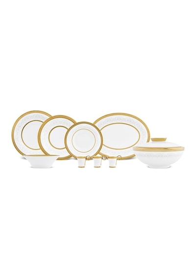 Karaca  Royal Bone Charlotte 55 Parça 12 Kişilik Yemek Takımı Gold