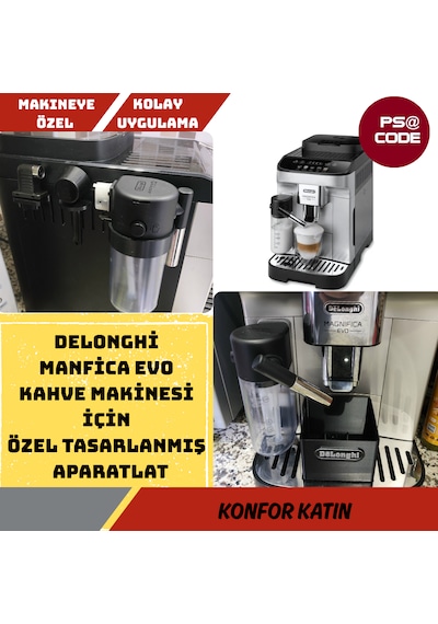 Delonghi Manifica Evo Kahve Makinesine Özel Tasarım Aksesuarlar Siyah