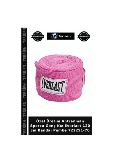 Özel Üretim Antrenman Sporcu Genç Kız Everlast 120 Cm Bandaj Pembe 722291-70