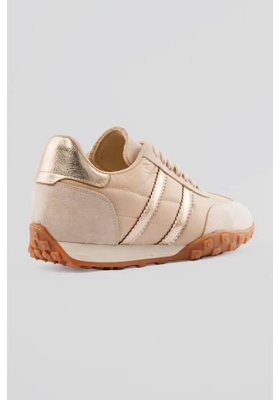 Mubiano Kadın Sneaker Süet Detaylı Bağcıklı Spor Ayakkabı Brano Bej Bej
