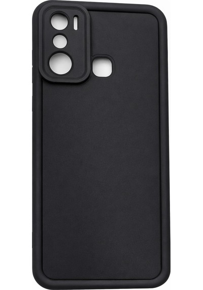 İnfinix Hot20play Uyumlu Kamera Çıkıntılı Mat Silikon Telefon Kılıfı Siyah