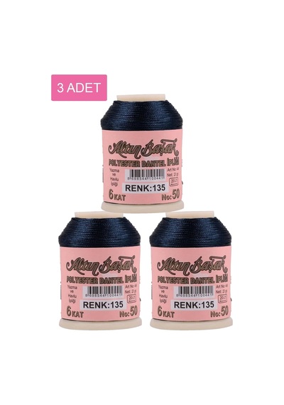 3 Adet Altınbaşak Oya Ve Dantel İpi 20 Gr - Royaleks - No: 135