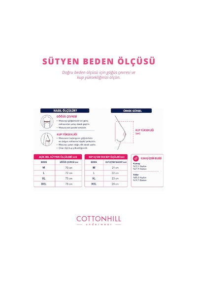 Cottonill Seamless Bra - Larevia Gri Lazer Kesim Önden Düğmeli Tül Detaylı Kadın Sütyen