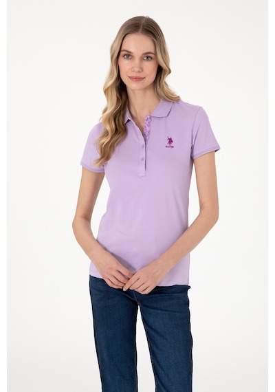U.S. Polo Assn. Kadın Lila Basic Polo Yaka Tişört 50300896-VR034