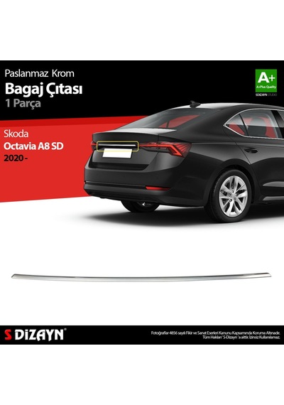 Skoda Octavia A8 Krom Bagaj Çıtası 2020 Üzeri