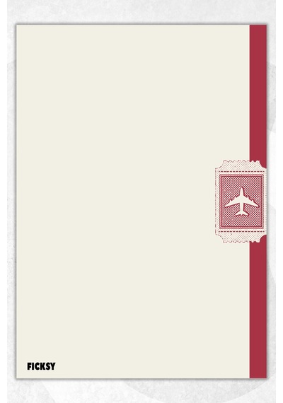 A5 Uçak Uçuş Bilet Bloknot Çizgisiz Defter - 50 Yaprak - Notepad - Memopad - Not Kağıdı Çok Renkli Çok Renkli