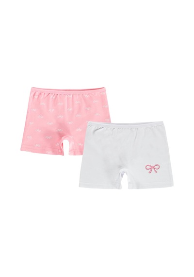 Civil Girls Civil Kız Çocuk Fiyonk Kız Çocuk 2'li Boxer Likralı Süprem Okul Kreş Ve Günlük Kullanım Çok Renkli