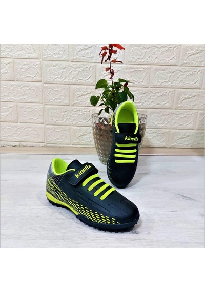 Kinetix Breton J Turf Siyah-neonsarı Cırtlı Halı Saha Futbol Ayakkabısı 001