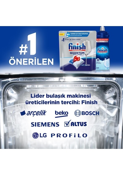 Finish Quantum 100 Tablet Bulaşık Makinesi Deterjanı (50x2) Datas