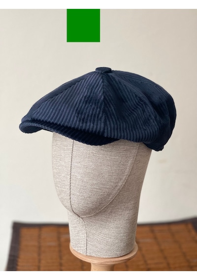 Aida Jewelss Kışlık Kadife Ingiliz Kasket Peaky Blinders Model Erkek Kasket Dökümlü Kadife Kasket Lacivert