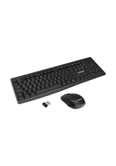 Everest Km-719 Siyah 2in1 Kablosuz Q Multimedia Klavye + Mouse Set Optik