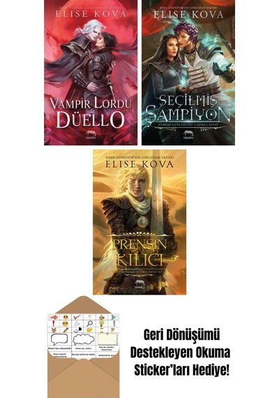 Vampir Lordu İle Düello + Seçilmiş Şampiyon Girdap Günlükleri İkinci Kitap + Prensin Kılıcı Altın Muhafızlar Serisi 2