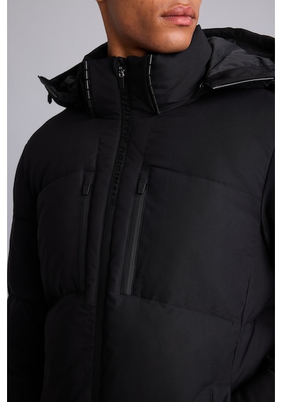 Defacto Su İtici Rüzgar Geçirmez Slim Fit Kapüşonlu Fermuarlı Cepli Kışlık Mont A3519ax26wnbk81 Siyah-bk81