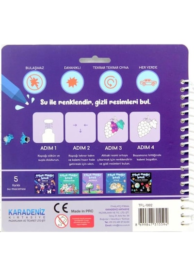 Lino Aqua Magic Book Oyunlar sihirli Boyama Kitabı Tfl-1002