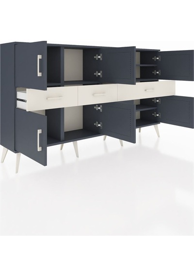 Arges Konsol 5 Raflı 3 Çekmeceli 8 Kapaklı 176x30x99 Antrasit-antrasit/aytaşı Antrasıt/aytası - Antrasıt Arges Konsol 5 Raflı 3 Çekmeceli 8 Kapaklı 176x30x99 Antrasit-antrasit/aytaşı Antrasıt/aytası - Antrasıt