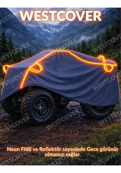 Yuki Hummer 200 Uyumlu Neon Fitilli Suni Deri Atv Brandası,çadırı