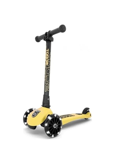 Led Tekerlekli Sarı Çocuk Scooter - Eğlenceli Taşıma Aracı Açık Füme - Füme - Kahverengi