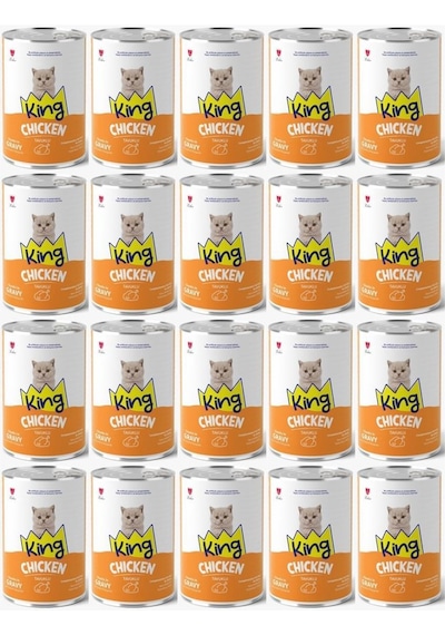 King Et Parçacıklı Tavuklu Yavru Kedi Konserve 400 Gr 20 Adet
