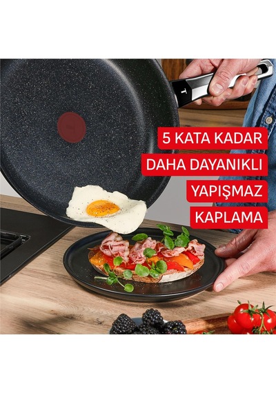 Tefal Expertise+ 5x Tava - 28 Cm 001 Siyah