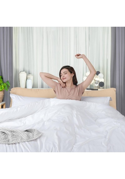 Caqqa 63 Tel %100 Pamuk Çift Kişilik Otel Nevresim Takımı Beyaz