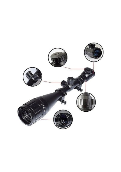 832x50aoeg Çift Işıklı Zoomlu Riflescope Dürbün Kırmızı