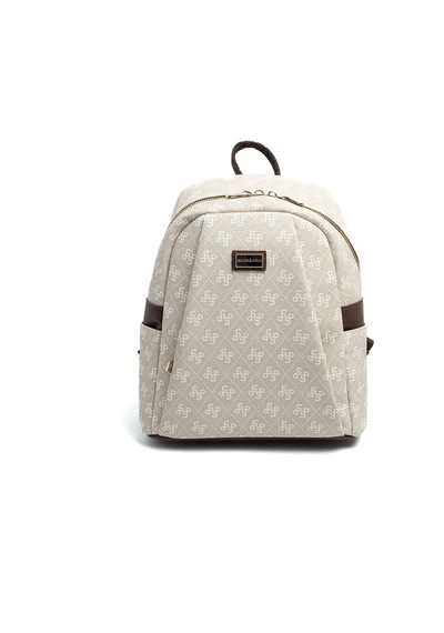 Silver Polo Sp926 Kadın Sırt Çantası Monogram Taş-kahve