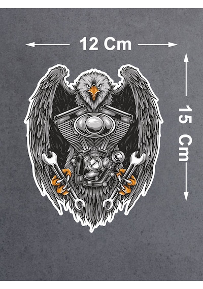 Kartal Beşiktaş V Motor Harlet Davidson Sticker - Araba Oto Motosiklet Karavan Sticker - 00249 15x12 Cm