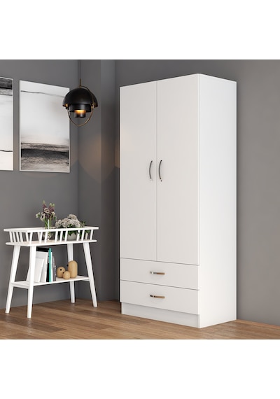 tanmob 2 Kapılı Iki Çekmeceli Geniş Gardrop Beyaz - Grd0401 tanmob 2 Kapılı Iki Çekmeceli Geniş Gardrop Beyaz - Grd0401