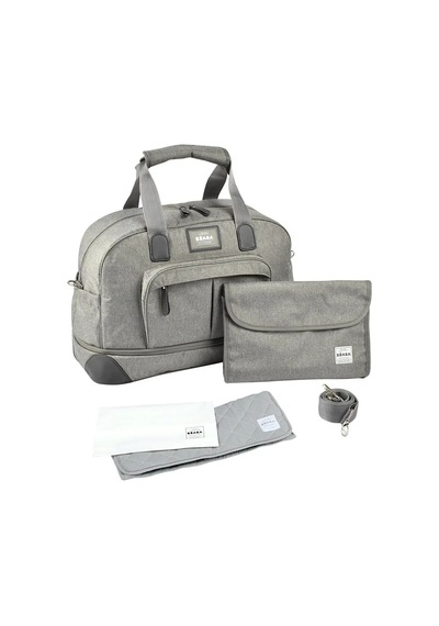 Beaba Amsterdam Değiştirme Çantası Heather Grey, Dayanıklı Pu Kumaş, Şık Ve Fonksiyonel Gri
