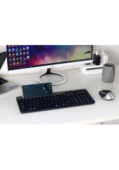 A4 Tech Fb2535c Bluetooth + 2.4ghz Nano Q Türkçe Fn-multimedya Klavye+ Şarjlı Mouse Set Diğer