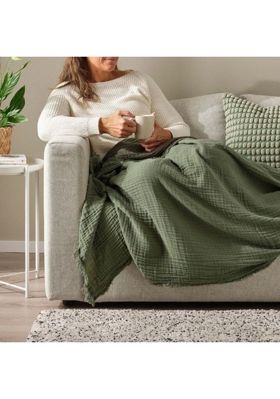 Ikea Vallkrassıng Polar Koltuk Örtüsü Tek Kişilik 150 X 200 Cm Yeşil
