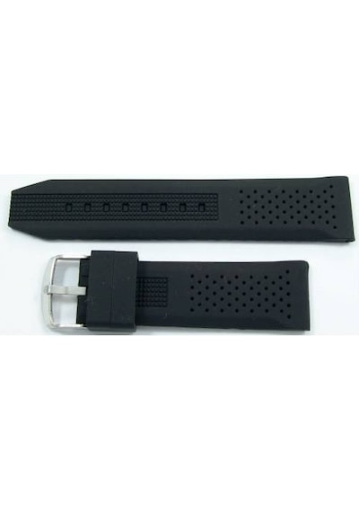 Lacost Model Silikon Saat Kordonu Siyah 18Mm Slikon Kordon Kolçak