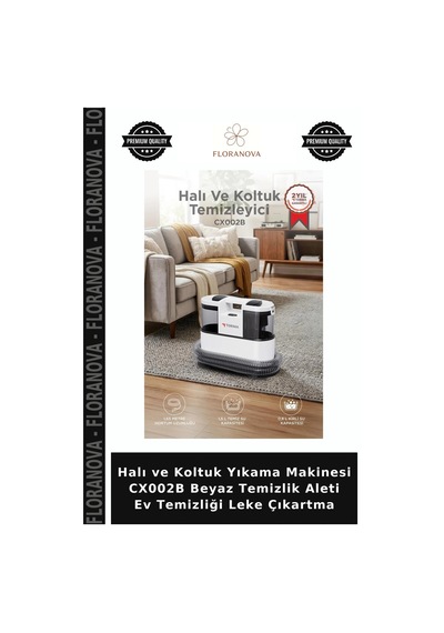 Halı Ve Koltuk Yıkama Makinesi Cx002b Beyaz Temizlik Aleti Ev Temizliği Leke Çıkartma