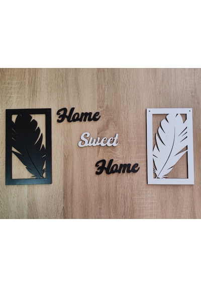 Yaprak Temalı Duvar Süsü 2 Li Set