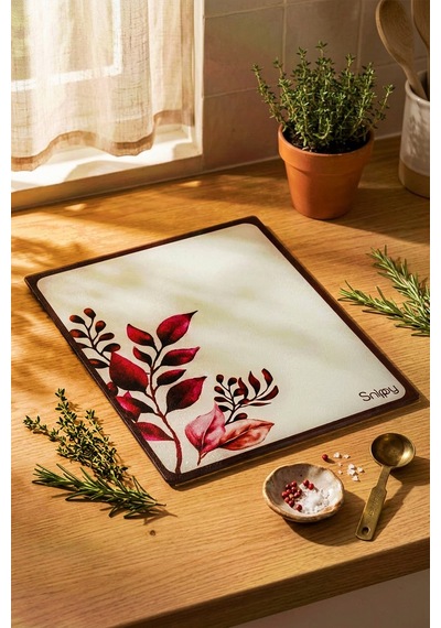 Snippy Bloom - Cam Kesme Tahtası Cam Kesim Panosu Dekoratf Cam Kesim Tablası 29 X 34 Cm Çok Renkli