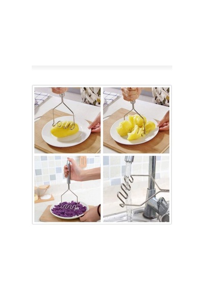 Metal Saplı Patates Ezici, Kolay Ve Hızlı Patates Ezme Aracı Çelik