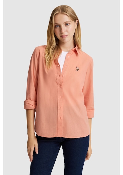 U.S. Polo Assn. U.s. Polo Assn. Kadın Mercan Gömlek Basic 50320204-vr204 Coral
