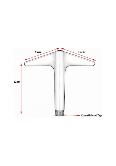Aydos 4 Adet 12 Cm Mat Antik Sarı Metal Mobilya Ayağı Modern Tasarım Koltuk Dolap Ayağı 6395751