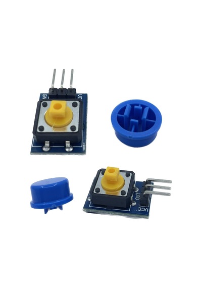 12x12mm Push Buton Switch Modül Mavi Kapak 1 Adet