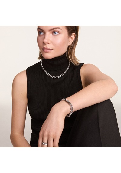 Chunky Chain Bracelet Silver Silver