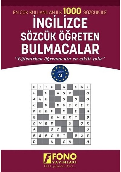 İngilizce Sözcük Öğreten Bulmacalar- Fono Yayınları